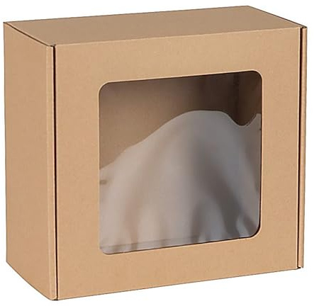 Quadratische Stil Box mit Fenster, Geschenkbox 20x20x10cm x1