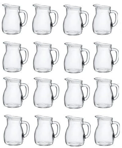 mille idee Caraffa brocca da tavolo in vetro 0,25 litri 1/4 12 pezzi ideale per ristorante agriturismo osteria