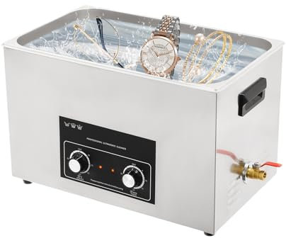 Ultrasonic Cleaner, 30L Stainless Steel Ultrasonic Cleaning Machine, Heating Sonic Cleaner, Temperature & Time Adjustable, for Cleaning Jewelry, Office Supplies, Eyeglasses, Watches, Dentures