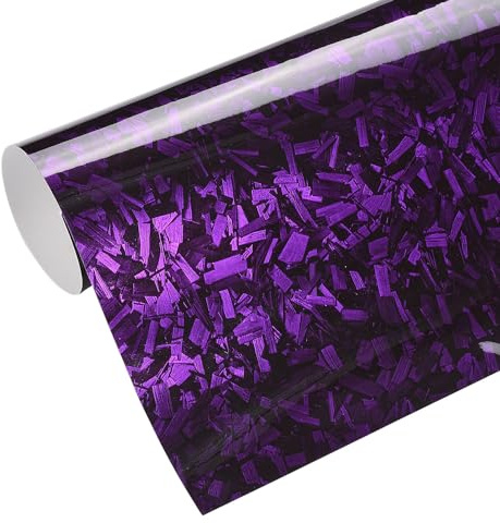 Blueshyhall Autofolie Forged Carbon Lila Glanz, Car Wrapping Folie Carbon Lila Glänzend Autofolie Motive Selbstklebend Car Vinyl Wrap Tuning Folie Innen Außen für Auto Motorrad Fahrrad (50 x 152 cm)