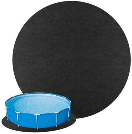 Rund Pool Bodenplane Poolunterlage Rutschfest Poolmatte Pool Bodenschutzmatte aus Filz Pool Ground Cloth Pool Bodenmatte Bodenfolien für Schwimmbecken 370 x 370 cm