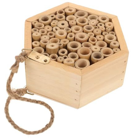 BCOATH Naturhaus Bienenstock Für Garten Hof Insektenhaus Holz