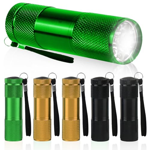 6 Stück Mini LED Taschenlampen: Wasserdicht Aluminium für Kindergeburtstag, Outdoor Camping Wandern Jagen Rucksacktouren Angeln Grillen