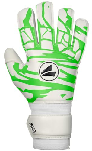 JAKO TW-Handschuh Animal Basic RC, Größe:5, Farbe:weiß/neongrün