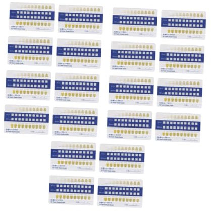 IWOWHERO Nuancier De Couleurs De Dents En Pvc Mats 40 Pièces, Cartes De Contraste Pour Suivi Du Blanchiment, Outil Professionnel Pour Soins Bucco-dentaires Et Comparaison Des Teintes