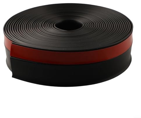 Garagentor-Wetterdichtung, Wettertüren, Fenster, Zugluftstopper, selbstklebend, Anti-Kollisions-Gummi, E-Typ, Schaumstoff-Dichtungsband, für verschiedene Garagengrößen (schwarz, 10 m)