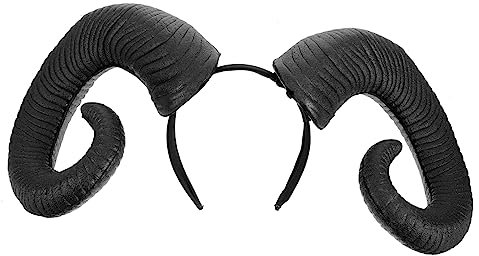CALLARON 1Pc Horn Headband Creative Halloween Hair Hoop Festive Devil RAM Costume Accessory Horns Headdress for Parties Design Unique