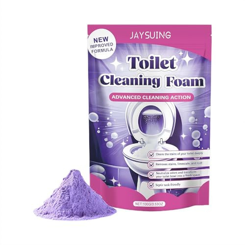 Ainiupi Nettoyant WC, Mousse de Nettoyage pour Toilettes, Insta-Action FizzClean Mousse Pour une Toilette Étincelante Sans Effort, Nettoyant pour Toilettes en Mousse sans Contact, Détartrant en Poudre