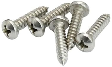 Vis à bois autotaraudeuses tête ronde, en acier inoxydable 316, M2.2/M2.6/M3/M3.5/M4/M5/M6, boulon croisé A4 Marine, 10 pièces(25mm,M6)