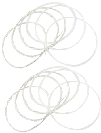 ULDIGI 2 Satz Klassische Gitarrensaiten Transparentes Nylon Hohe Stimmstabilität Silberbeschichtete Basssaiten für Flamenco Spanische Gitarre Anfänger und Profi Geeignet
