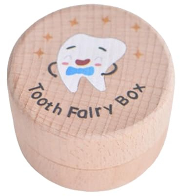 Zunetsutock de almacenamiento para dientes de niños – de madera maciza con cierre fiable, porta dientes de leche, de recuerdo para guardar dientes infantiles, accesorio