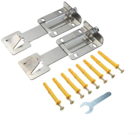 HpLive Supporto regolabile per cappa aspirante in acciaio inox 201 stabile (versione estesa) | Regolabile in altezza, posizionamento ottimale, regolazione personalizzata, fissaggio sicuro, design durevole