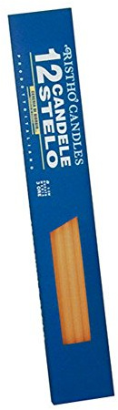 Cereria di Giorgio Risthò Candele Stelo, Cera, Ocra, 0.9 x 37 cm