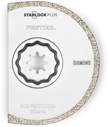 Festool Diamant-Sägeblatt SSB 90/OSC/DIA – Oszillierer Zubehör | 90-mm-Diamantblatt mit Starlock-Plus-Aufnahme – für Fugenarbeiten in Marmor, Epoxidharz & Zement