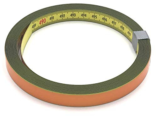 Mètre Ruban Adhésif Autocollant 20 m - Acier, Jaune Avec Revêtement En Polyamide - Numérotation Gauche-Droite - Largeur 13 mm - Graduation Duplex - Idéal Pour Scies À Panneaux, Établis Et Machines