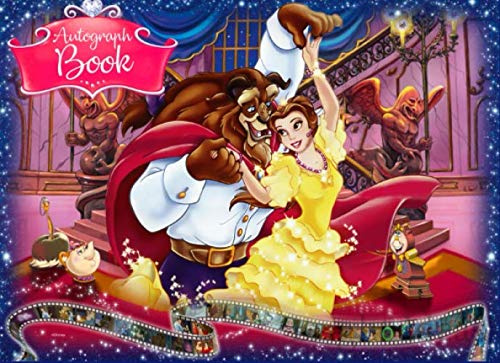 Autograph Book: Beauty and the Beast Deluxe Autograph Book. Memory Book, Signature Celebrity Memorabilia Album Gift, Cartoon Characters, Classic Memory Book, 8.25 x 6 100 Pages (Vol 03)