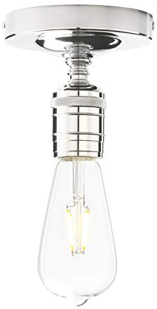 Phansthy Deckenlampe Vintage Deckenleuchte, Lampe, Wohnzimmerlampe, Schlafzimmerlampe, Küchenlampe, Deckenstrahler Industrie Hängeleuchte Hängelampen Pendelleuchte(Chrome Farbe)