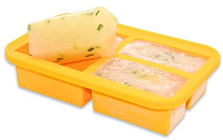 Bangp Extra-Large Silicone Freezing Tray with Lid, Food Freezer Trays, Soup Freezer Containers, Large Ice Cube Tray for Soup Sauce Meal Prep, 300ml Portion, BPA Free