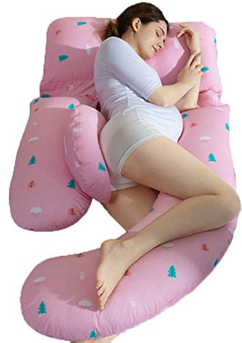 Schwangere U-Förmig Schwangerschaftskissen Seitenschläferkissen Bauchschläferkissen Für Schwangere Lagerungskissen Erwachsene Mit Abnehmbar Waschbar Bezug 4,180 * 80cm
