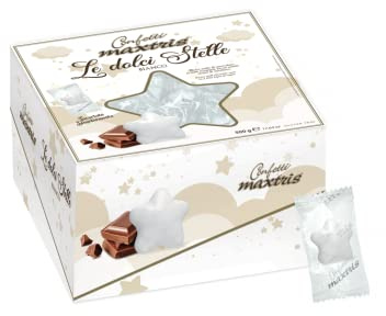 CONFETTI MAXTRIS Vassoio 500 gr LE DOLCI STELLE BIANCO incartate