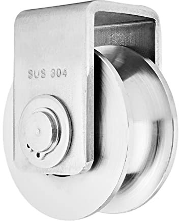 GmeDhc Umlenkrollen für Seile, 1 Stück U-Nut Umlenkrolle Stahlseil, Seilrolle Umlenkrolle, für Wäscheleine, Flaschenzugsystem, Industriemaschinen, Rolltore, Invertierte, Umlenkrolle Seil