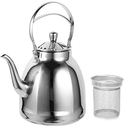 Bouilloire vintage avec passoire Grande bouilloire à thé en acier inoxydable de qualité supérieure pour restaurant de cuisine à domicile 2 litres little surprise