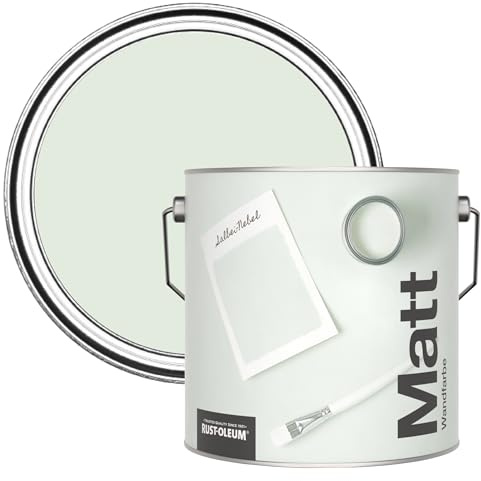 Rust-Oleum ultra strapazierfähige, extra deckende, abwaschbare, hellgrün matte Wandfarbe - Salbei-Nebel 2,5 Litres