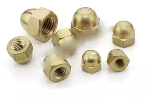 1-20 teile/los DIN1587 messing Hutmuttern m3 m4 m5 m6 m8 m10 m12 Kupfer Bronze Messing Hutmutter Eichel Kuppelkopf Sechskantmuttern-M3 20 stücke