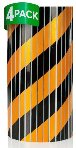 NURADA - Garagen Wandschutz. Wandpolster Selbstklebend. 4 Stück. Schaumstoff Selbstklebend. Kantenschutz Garage. Wandschutz Garage. Garage Türschutz Auto. 40x25x2cm (Reflektierend Gelb)