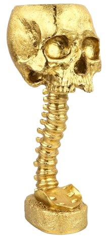 Macetero De Calavera, Plantas Falsas De Calavera, Maceta De Calavera Con Columna Vertebral, Macetero De Resina Con Esqueleto Humano, Maceta De Esqueleto De Resina Pintada A Mano (oro)
