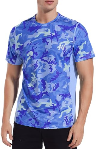 MEETWEE Rashguard herr, sportskjorta, kortärmad, UV-skydd, tröja, SPF 50+, funktionell skjorta, andas, rash väst för utomhus, löpning, sport