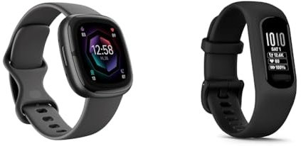 Fitbit Sense 2 by Google – Smartwatch Damen/Herren & Garmin vívosmart 5 – Fitness-Tracker mit extragroßem OLED-Touchdisplay