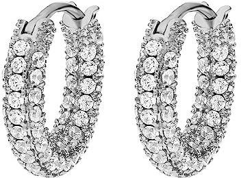 Heideman Creolen Silvano Damen silber Edelstahl mit Zirkonia weiss | Silvano Creolen Silber, Edelstahl, rundum Zirkonia weiß poliert, hautfreundlich & nickelfrei, Geschenk