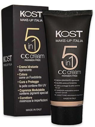 Kost Make-up Italia CC Cream 5 in 1, ohne Parabene, Nr. 01