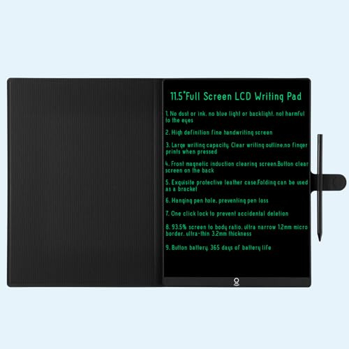 11.5in Erasable Writing Tablet for Drafting, Taking Notes and Leaving Message, Superfine Line Design Precise Sketching Writing Board Drawing Pad with a Pencil,Packed with a Leather Case Protective