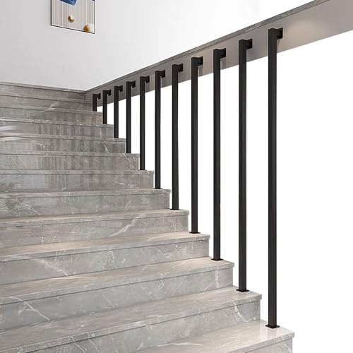 Pasamanos para escaleras Barandilla de escalera tipo L Barandilla de hierro metálico con soportes, barandillas de escalera interiores antideslizantes, pasamanos escaleras para pasillo Villa Loft(40cm)