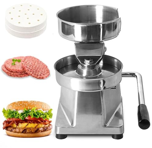 XSDAJSD Fleischmaschine, Hamburgerpresse, Fleischpastetchen-Maker, Hamburger-Rindfleisch-Patty-Maker, robuste Burgerpresse aus Edelstahl (10 cm)
