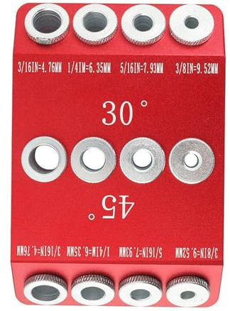Gabarit de guidage coudé de 4 tailles pour 30, 45, 90 trous, gabarit de guidage pour garde-corps, terrasse, poteau en bois portable