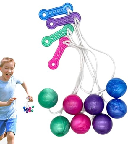 Clack Noisemakers - Klassische Balls -sensorische Spielzeug mit Handkoordination | Vintage Toys Clackers Bälle mit Retro Fun | Plastikklick -Klackkugeln für Stressabbau und Fokus