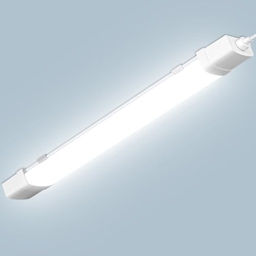 LED Feuchtraumleuchte 115cm, 40W 4000LM LED Deckenleuchte Werkstatt Röhre Licht mit Radarsensorik, 6500K Kaltweiß Leuchtstoffröhre Unterbauleuchte Lichtleiste für Garage Büro Schlafzimmer Küche Keller