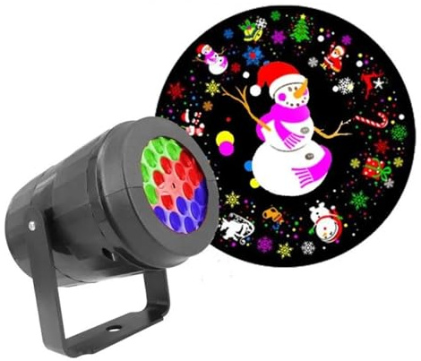 Proiettore di Natale a LED, Luci del proiettore natalizie Lampada da progetto a led for vacanze all'aperto Decorazi natalizie impermeabili Luci da palco for feste con fiocchi di neve per Esterno Natal