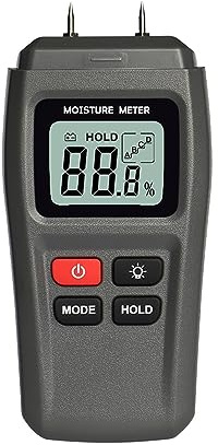 Humidimètre, MT-10 EMT01 Bois Humidimètre Bois Humidité Testeur Hygromètre Bois Détecteur D'humidité Arbre Densité Numérique Testeur Gris(MT15 Backlight)