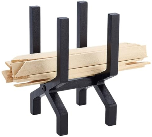 PH PandaHall Supports en Bois pour Palo Santo Porte Encens en Forme de X Support Noir pour Petits Bâtonnets D'Encens pour Maison Yoga Studio Spirituel Décor Noël Eid Mubarak