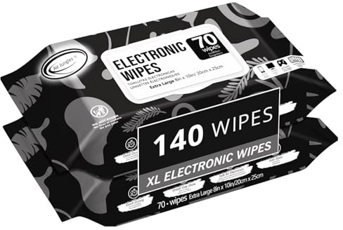 Air Jungles Electronic Wipes Screen Cleaning 70 Count (Pack of 2), No Cloth Needed, Extra Large 8x10 Tech Cleaner Wipes for LED Screen, TVs, Cars, Computer,Tablets, Phones, Laptops, VR, Monitors