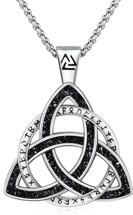 PARYFO Collier avec pendentif viking en argent sterling 925 - Nœud celtique - Marteau de Thor - Dragon - Loup - Cadeau pour unisexe - Avec chaîne en acier inoxydable