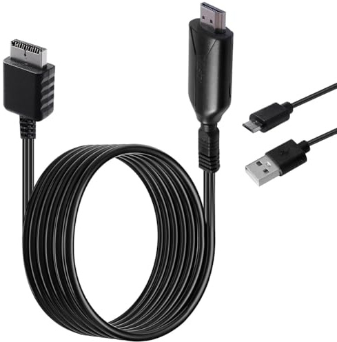 Buhdjfnke Cable Adaptador Compatible con PS1/PS2 A para Consolas de Videojuegos, Admite Salida HD 720p/1080p, Diseño Compacto