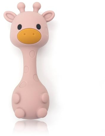 farout Giraffe Beißring BPA frei - Rassel & Greifling - Babyspielzeug ab 3 Monate - Kauspielzeug für Baby - Sicheres Babyspielzeug für Jungen und Mädchen