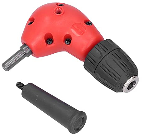 Tbest Adaptador de Taladro de ángulo Recto de 90 Grados, Herramienta de Extensión de Curvatura de Portabrocas de 3 Mordazas para Taladros Eléctricos y Neumáticos