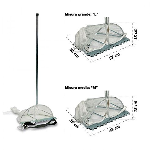 sele tellinaro rastrello per telline Misura Media 45cm o Grande 52cm (Medio 45x18x35)