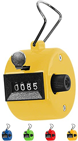 Handzähler Tally Counter 4-stellig, mechanisch, bunt